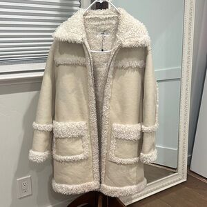 Ming Wang Cream Teddy Jacket
